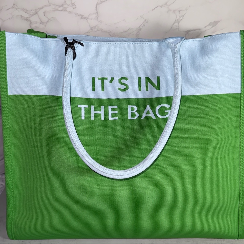 Kate Spade x Target Green/light Blue It's in the Bag Knit Tote; In Hand!